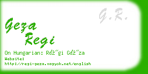 geza regi business card